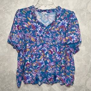 Voy floral top with tassels